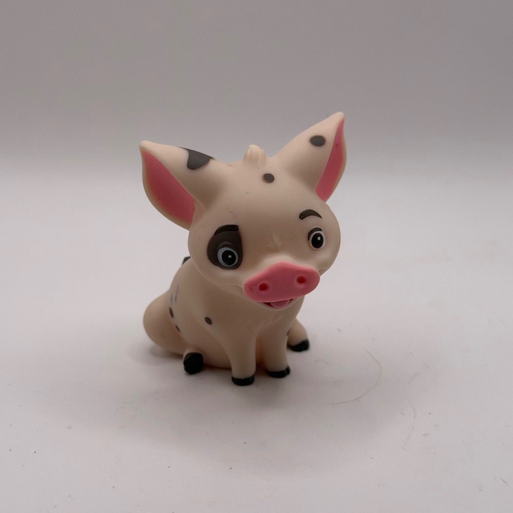 Disney Moana Pua Pig Mini Figure 2 Inch Vinyl Toy Collectible Sitting Spotty Pig